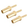 sourcing map Straight Brass Barb Fitting Reducer, Fit Hose ID