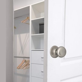 Design House 753293 Cambridge Dummy Door Knob, Satin Nickel