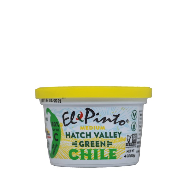 El Pinto Medium Hatch Roasted Green Chile Chopped (4 Ounces, 12 Pack)