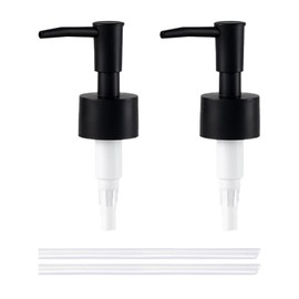 2Pack Pumps Lotion Soap Dispenser Replacement Pump for Your Liquid Soap, Lotion or Dish Soap Refill Dispenser Kitchen Bathroom Worktop Bottles 28/400 Thread Size (Black)