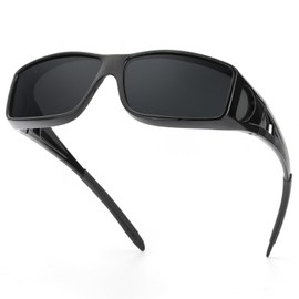 IGnaef Fit Over Glasses Sunglasses for Men Women Polarized Wrap Around Sunglasses to Wear Over Glasses with UV Protection