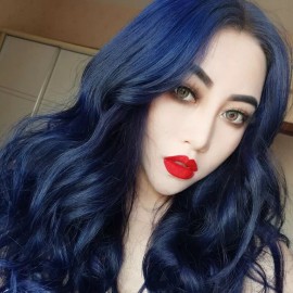 Generic Peluca Para Mujer, Pelo Largo Y Rizado, Azul, Negro, Rosa