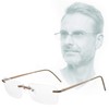 Edison & King Lesebrille Free randlose Brille aus Aluminium mit