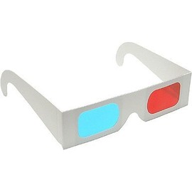 3D Glasses - Red and Cyan cardboard (50 pairs) Unfolded - Buy 3D Glasses in Bulk and save