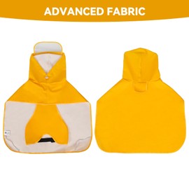 ExploreU Dog Raincoat, Adjustable Water Proof Pet Clothes with Clear Hooded, Waterproof Lightweight Pet Rain Jacket Phocho Hoodie (Green, X-Large)