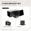 3 Piece Slanted Roof Pergola Bracket Set for 4x4 Posts,
