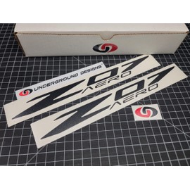 Z07 Decals (2pk) Performance Package Racing Aero Accent Stickers Fits C7 C8 Corvette Z06 LT4 LT6 LTX (Gloss Black)