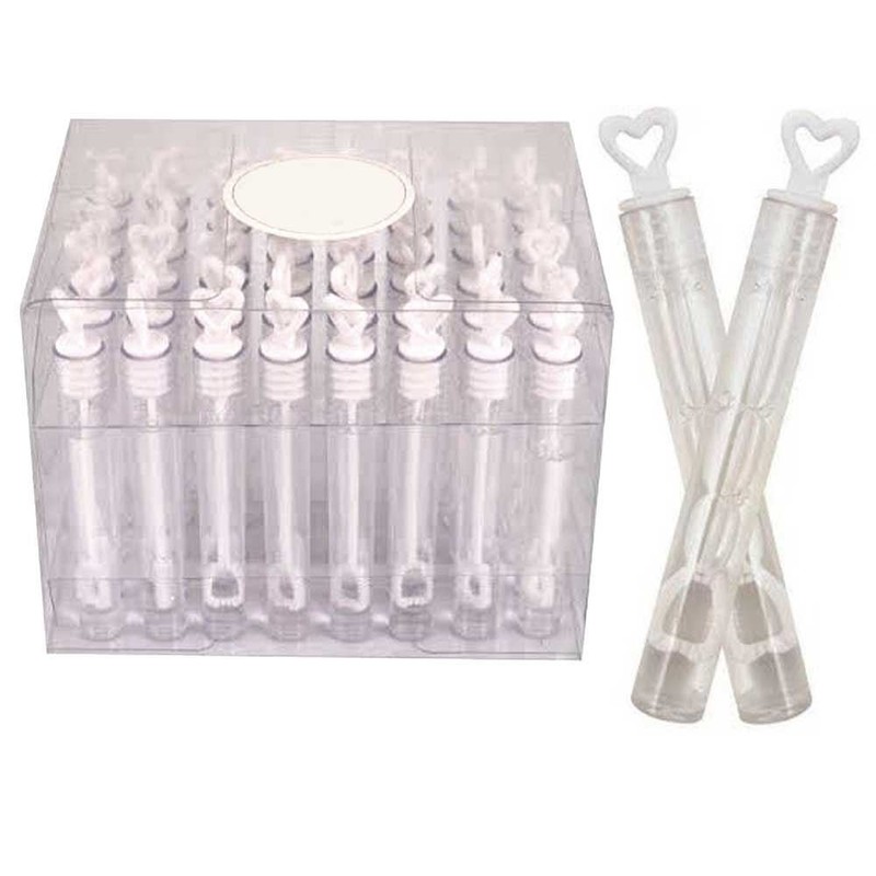 1Pc Wedding Bubbles Heart Wand Filled Bubbles Tubes Bottles Wedding