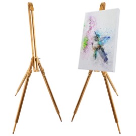 Pacific Arc Field Bamboo Professional Foldable Studio Easel, 41 Inch Canvas Size for Watercolors, Painting, Drawing, Sketching, and Display