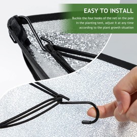 3 Pack Grow Tent Trellis Netting 2x4', Heavy Duty Elastic Plant Net with Steel Hooks, Flexible Hydroponics Scrog Support for Grow Tents, Gardening, and Horticulture