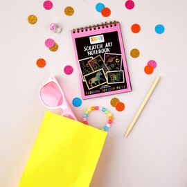 8 Pack Rainbow Scratch Paper Pads for Kids with Wooden Styluses, 10 Sheets (5.5 x 3.9 in)