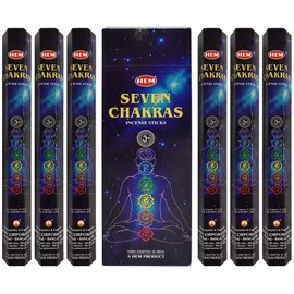 HEM AGLAN MAYOREO Incienso Hexagonal Paquete con 6 Tubos DE 20 VARITAS Cada uno (7 Chakras)