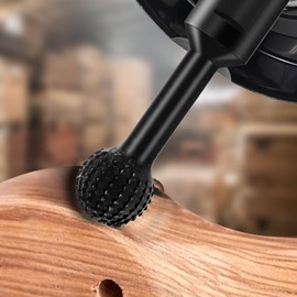 2Pcs Wood Carving Ball,Sphere Rotary Burr with 5/8-11 Threads,Sphere Rotary Burr Angle Grinder,Ball Gouge Angle Grinder Attachments,Wood Engraving Burr for 4 1/2 and 5 Inch Angle Grinder(black)