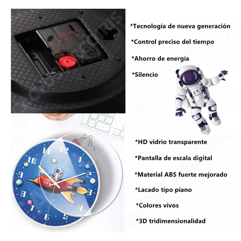 Dolores Reloj Digital De Pared Sala Modern Redond Silen 3d