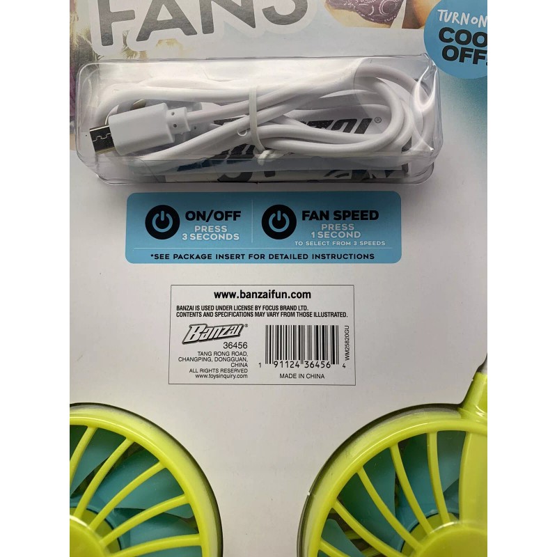 Banzai Cool Fans Portable Hanging Neck USB Rechargeable Personal. Pick