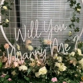 XIMAQIS Will You Marry Me Neon Sign - Size:23inch - Custom Led Neon Light Sign - Wedding Party Decor