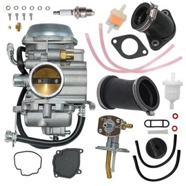 0470-352 Carburetor Fit for Arctic Cat 250 1999-2001 Arctic Cat 300 1998-2000 2X4 4X4 With Airbox Intake Manifold Boot 0470-347 3402-533