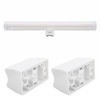 eMagTech 2pcs S14D White Linear Lamps Socket Compatible with Linestra