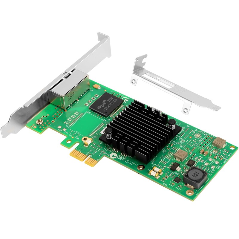 Euqvos PCIe Ethernet Network Card for Intel I350-T2 I350AM2 Chipset