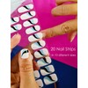 Wahrshei Semi Cured Gel Nail Strips, 20pcs French Strip Gel