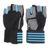 Half Finger Adjustable Cycling ShockAbsorbing Gloves AntiSlip Bicycle Gloves Blue(Blue