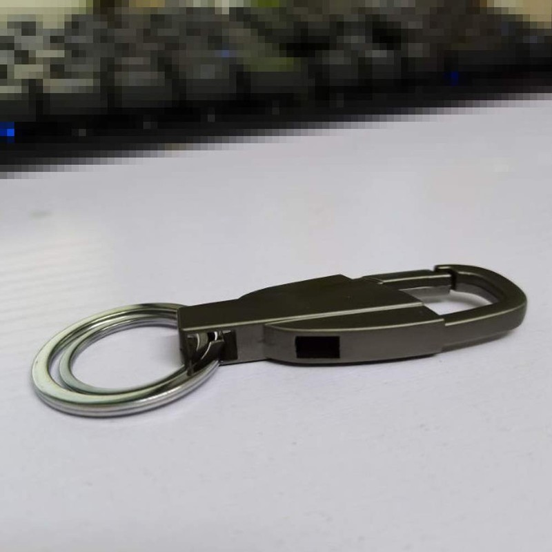 Key Chain, Simple, Car Keychain, Double Ring, Metal, Keyring, Men's,