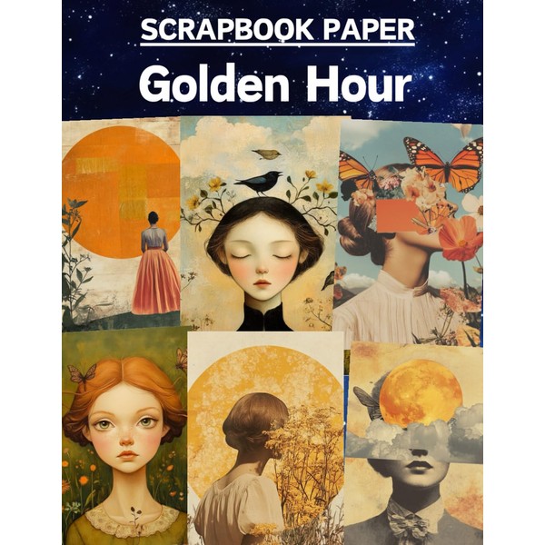 Golden Hour Scrapbook Paper: High Quality Illustrations Of Peoples, For