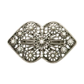 Alpenflüstern Lissy Costume Blouse Brooch, Antique Silver Colour, API077