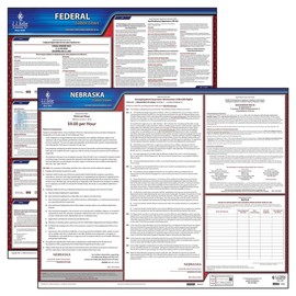 2022 Nebraska and Federal Labor Law Poster Set (English, NE State) - OSHA Compliant Laminated Posters