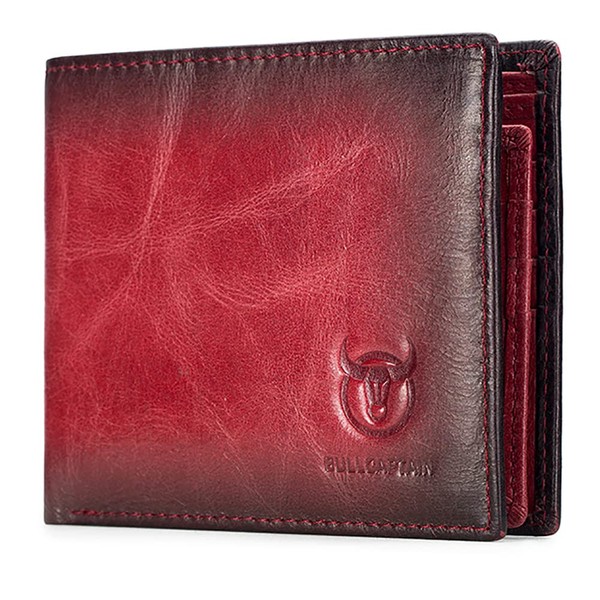 LUKZIJAES Genuine Leather Wallet for Men RFID Blocking Slim Bifold