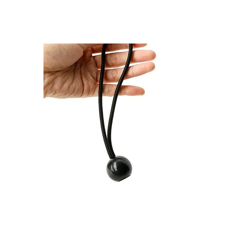 10 in Heavy Duty Elastic Black Ball Bungees Tarp -