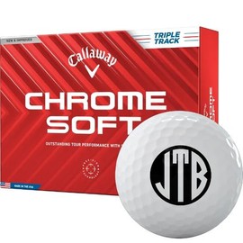 2024 Callaway Golf Chrome Soft Triple Track Monogrammed Golf Ball