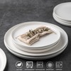 AmorArc Ceramic Dinnerware Sets, Wavy Rim Stoneware Plates and Bowls