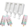 1 Pack Cute Stripe Shape Popsicle Molds Silicone Ice Pop