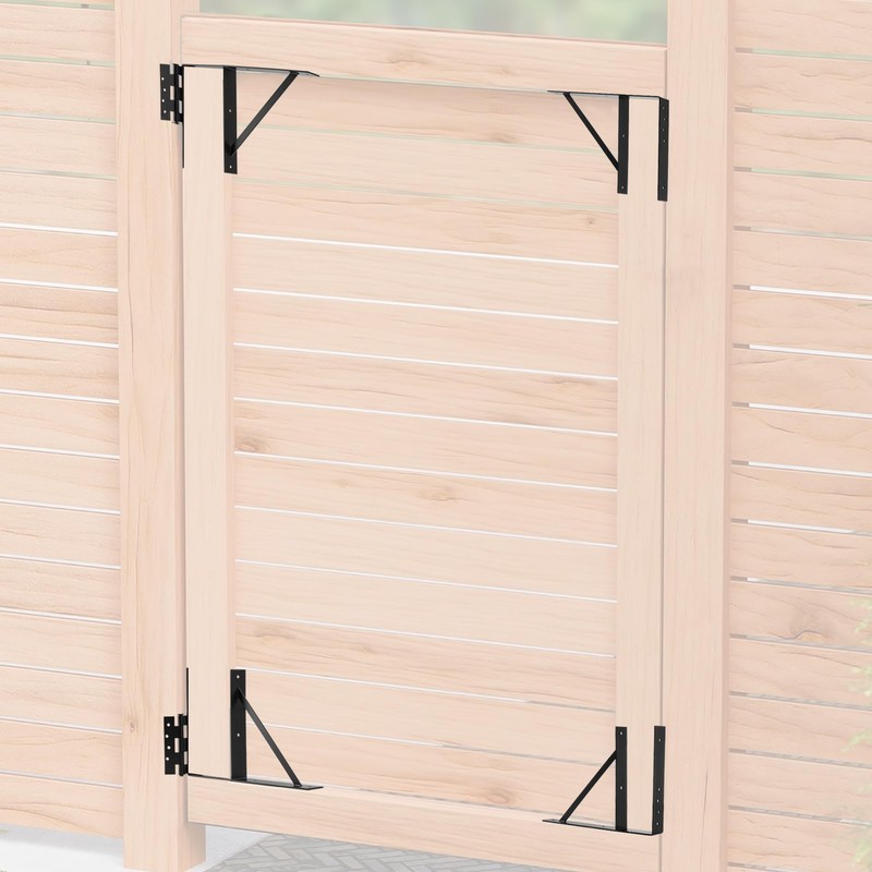 Gate Corner Brace Bracket, Heavy Duty Fence Gate Frame Kit,