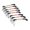 Red Spark Plug Wire Set with Heat Shields - Compatible