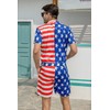 Goodstoworld Mens American Flag Rompers 4th of July Overalls Male