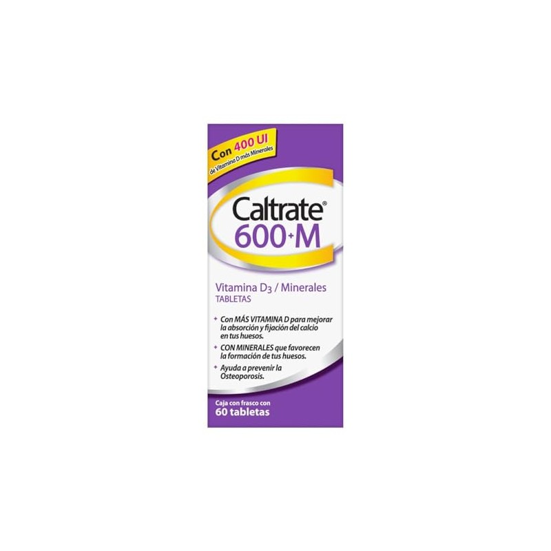 Caltrate 600M Suplemento Multivitamínico De Calcio, con Vitamina D y