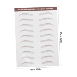 DECHOUS 3 Sheets Eyebrow Decals for Natural Look Peel Off Stickers for Effortless Grooming Shaping Realistic Brown Temporary Eyebrow