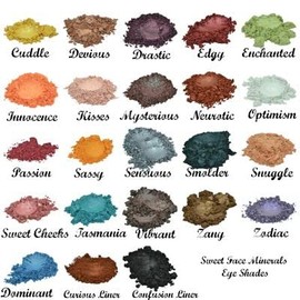 Sweet Face Minerals EYE SHADOW KIT (MULTIPLE SHADES) Mineral Makeup Set Bare Skin Liner Powder (Choose 5 Eye Shades)