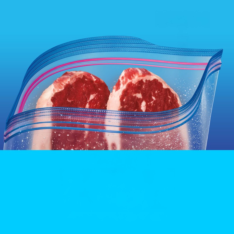 Ziploc Two Gallon Food Storage Freezer Bags, Grip 'n Seal