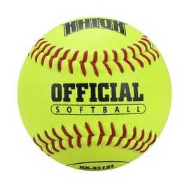 K KHLOK Slow-Pitch Split Leather Softballs Professional Quality Practice Competitions-3 Packs (3, 11)