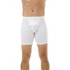 Underworks Mens Cotton Spandex Ultra Light Compression Long Boxers 3-Pack