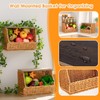 2 Tier Fruit Basket for Kitchen Counter Stackable Wall Mounted