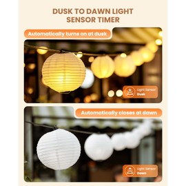 Outdoor Remote Control Outlet, ELECTOP Outdoor Timer with Countdown & Dusk to Dawn Light Sensor, IPX5 Weatherproof Outdoor Wireless Remote Control Electrical Outlet, Outdoor Light Timer, 15A/1800W