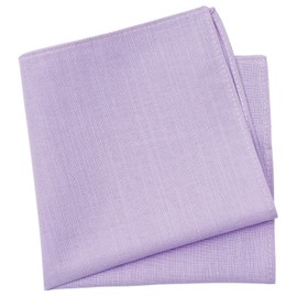 BELLUNO Solid Pocket Square for Men, Cotton and Linen Blend, 51 Lavender, 10.6 in