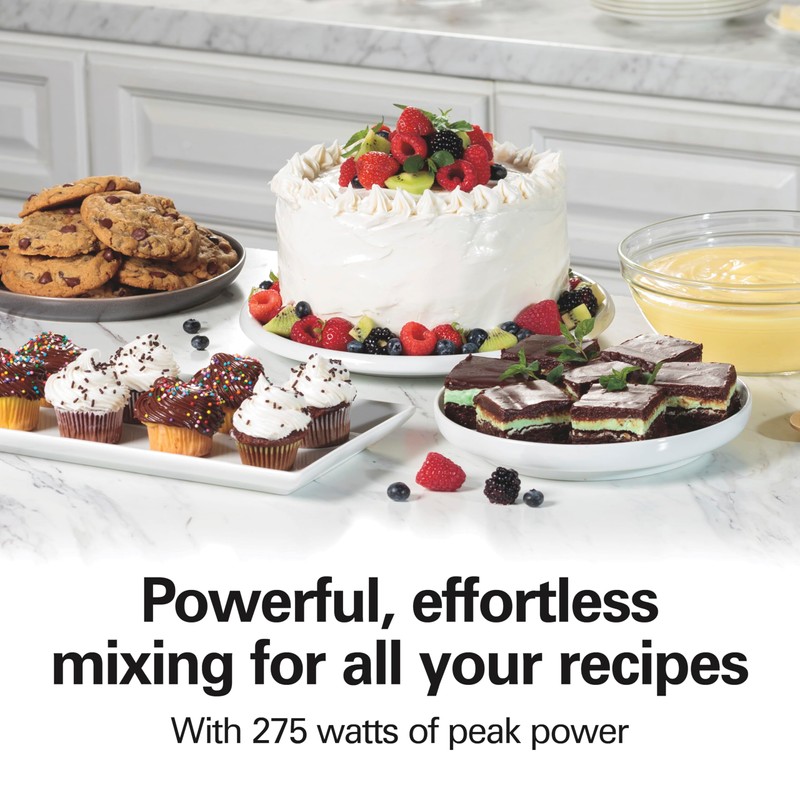 Hamilton Beach 6-Speed Electric Hand Mixer with Whisk, Dough Hooks