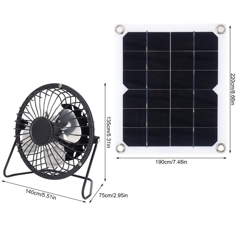 10W Solar Panel with Cooling Fan Photovoltaic Solar Panel for