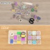 1 Pcs Bead Organizer Box,30 Pcs Clear Small Plastic Containers