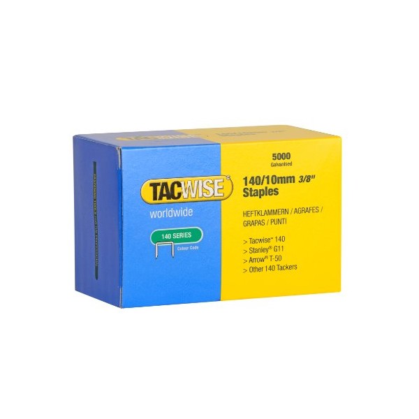 Tacwise 0342 Type 140/10mm Heavy Duty Galvanised Staples, Pack of